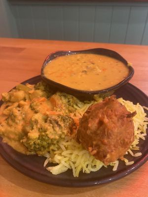 Hearty well portioned food  at Govindas in Burleigh Heads