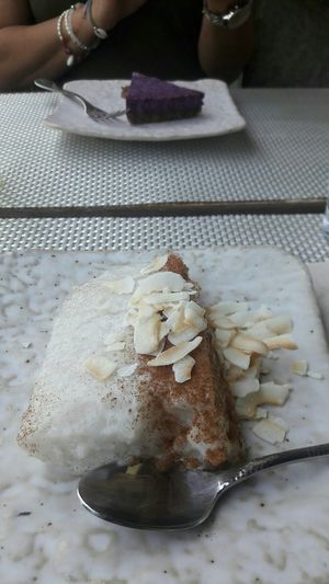 Tapioca molhada no leite de coco at Aconchego do Quintal in Aveiro