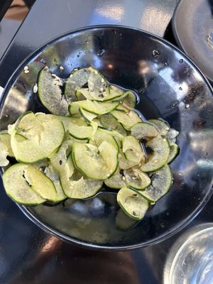 Cucumber salad   at Akira Sushi in Aptos