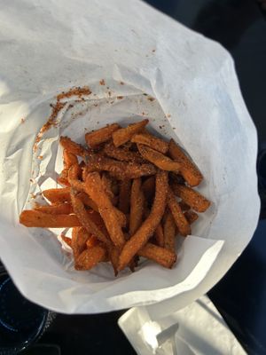 Sweet potato fries - so damn good!   at Akira Sushi in Aptos