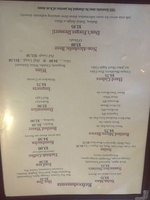 menu  at Kebab Cafe in Arcata