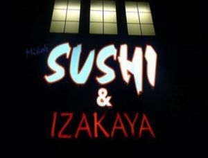 signage by vegankitten at Blue Sea Sushi and Izakaya in Las Vegas
