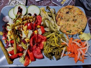 The vegan burger plate. Amazing. at Just Made - Fatto mo mò in Sorrento