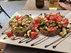 Hummus bruschetta at Just Made - Fatto mo mò in Sorrento