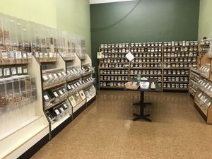 Big bulk section w nuts, legumes, extensive herbs   at Hillsdale Natural Grocery in Hillsdale