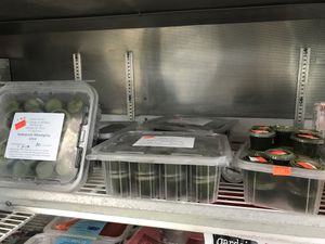 Frozen wheat grass shots  at Hillsdale Natural Grocery in Hillsdale