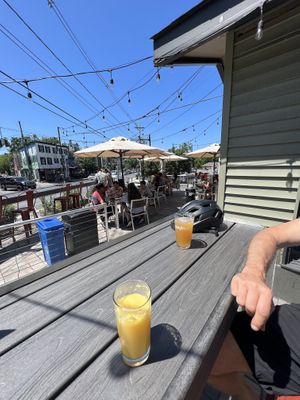 Outdoor seating   at Lola's in New Paltz