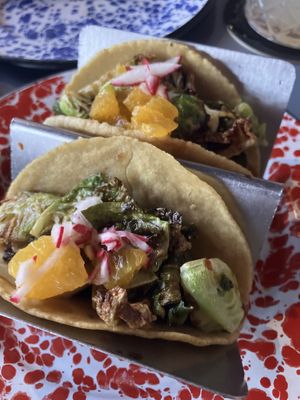 Vegan taccos  at Lola Taqueria in Palm Beach