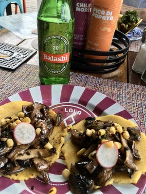 Mushroom Tacos  at Lola Taqueria in Palm Beach