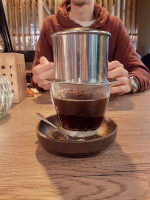 hot vietnamese coffee at Soy in Munich