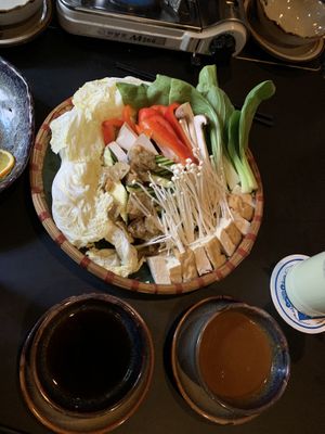 Veggies and tofu for the hot pot at Soy in Munich