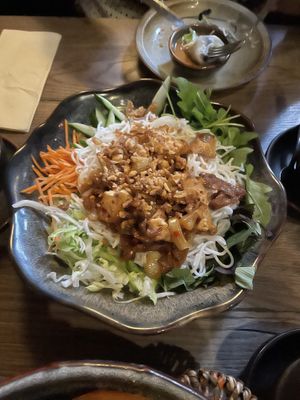 Rice noodles with tofu and veggies (from lunch menu)  at Soy in Munich