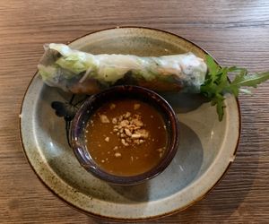 Spring roll that came with lunch special at Soy in Munich