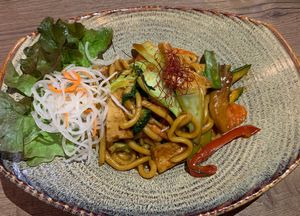 Udon noodle lunch special at Soy in Munich