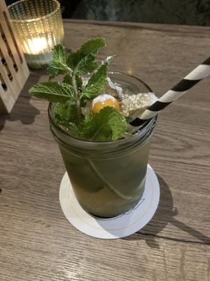 Green tea lemonade  at Soy in Munich