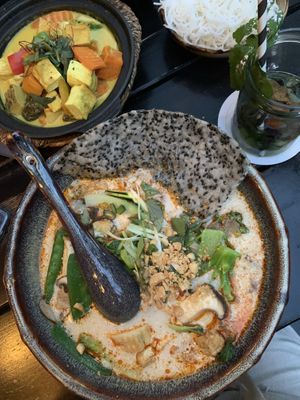 Thai Curry with Rice Noodles and Coconut-Ricenoodle-Soup   at Soy in Munich