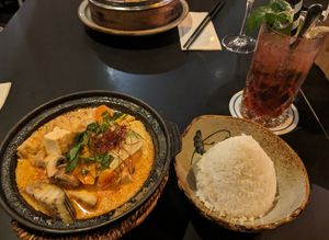 55 red curry + mojito at Soy in Munich