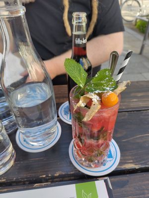 Strawberry lime mocktail at Soy in Munich