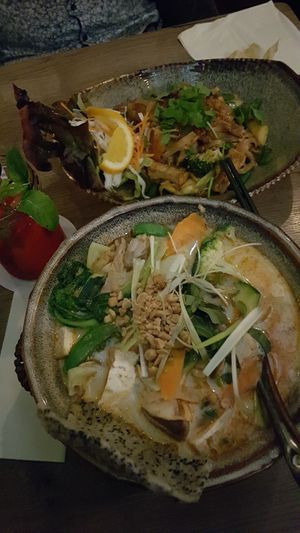 Great noodle soup but not even close to Vietnamese Mì Quảng at Soy in Munich