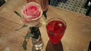 Raspberry lemonade at Soy in Munich