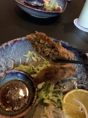 The filling of the Spring rolls at Soy in Munich