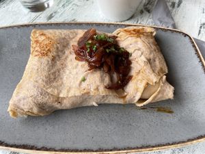 Vegan Cumbrian pancake - Emma‘s Dell, Grasmere  at Emma's Dell in Grasmere