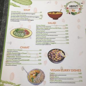 Menu at About Vegan - The Modern Chowpaty in Jaipur