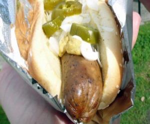 The franken classic sausage  at The Frankenstand - Mobile Cart in Los Angeles