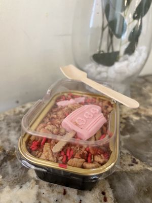 Dark Hearth Shoppe Straw’burry’ cake coffin 😋  at The Frankenstand - Mobile Cart in Los Angeles