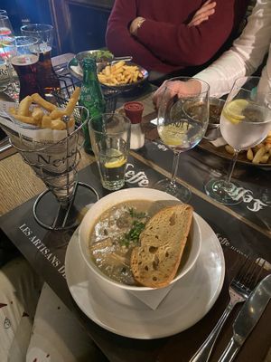 Vol au vent with Belgian fries  at Le Roy d'Espagne in Brussels