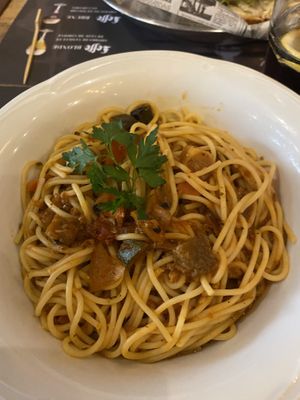 Veg spag bol  at Le Roy d'Espagne in Brussels