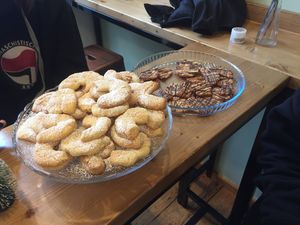 Vegan biscuits. That were given to us for free.  at Esskalation in Bonn