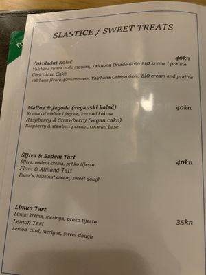 There’s a vegan cake! at Gianni in Dubrovnik