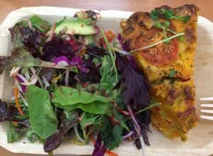 vegan frittata  at Vege Rama - Myer Centre in Brisbane