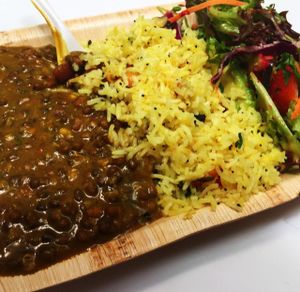 $10 for combo plate. 1 salad 1 hot dish and rice.  at Vege Rama - Myer Centre in Brisbane