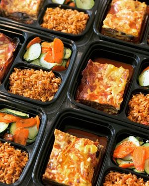 Jack Fruit Enchiladas, Spanish Rice and Grilled Veggies  at Abbie's Plant Based Cuisine in Katy