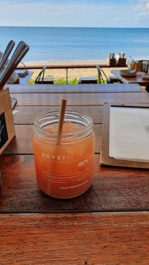 Fresh juice at Enzo's on the Beach in Scarness