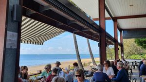 View of the beach at Enzo's on the Beach in Scarness