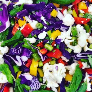 Raw confetti salad at Hoppers Fresh Juice in Hoppers Crossing