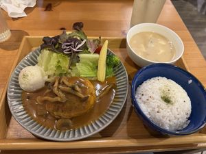 Main course with miso soup  at Veggie Sun 植日生 - Zhí RìShēng in Taipei