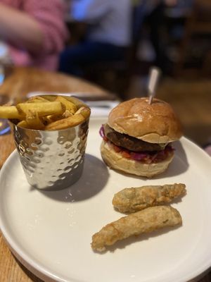 Burger  at The Drawing Board in Leamington Spa