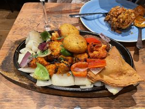 Vegan platter  at Tap & Tandoor in Solihull