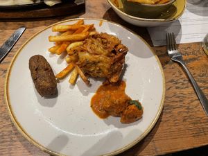 Beer battered bhaji   at Tap & Tandoor in Solihull