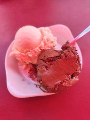 Sorbet du Pomme, Sorbet Chocolat at Bar Schmitz in Cologne