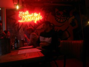 One of the walls of the restaurant at Sano in Dublin