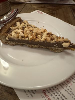Hazelnut & orange cereal tart  at Sano in Dublin