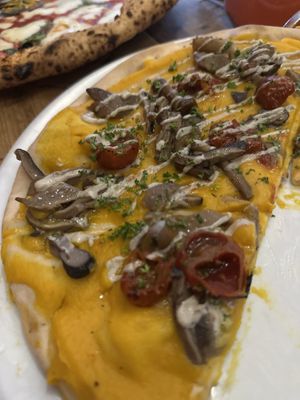 Vegan #1. Pumpkin, mushroom, and sun dried tomato. Very delicious   at Sano in Dublin