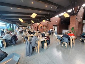 Always full yet comfy, relaxed environment. at Café Manggha in Krakow