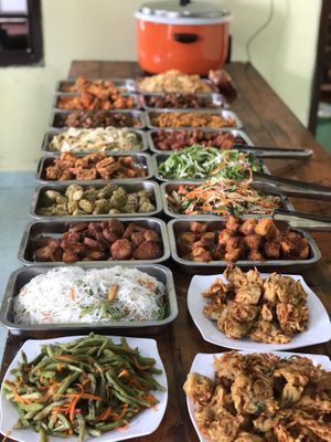 The buffet at Thuan Chay Lao Nong 3 in Mui Ne