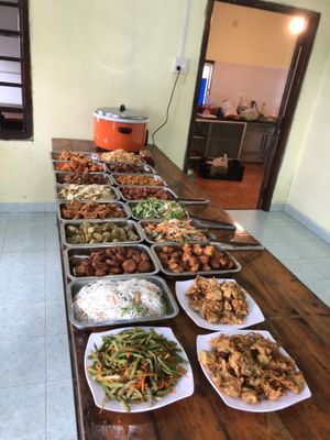 The buffet at Thuan Chay Lao Nong 3 in Mui Ne